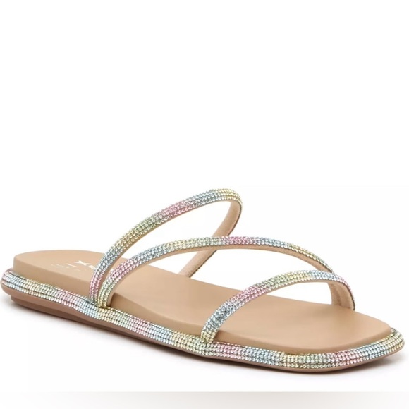 Mix No. 6 Pastel Rhinestone Slide Sandals - Picture 1 of 5